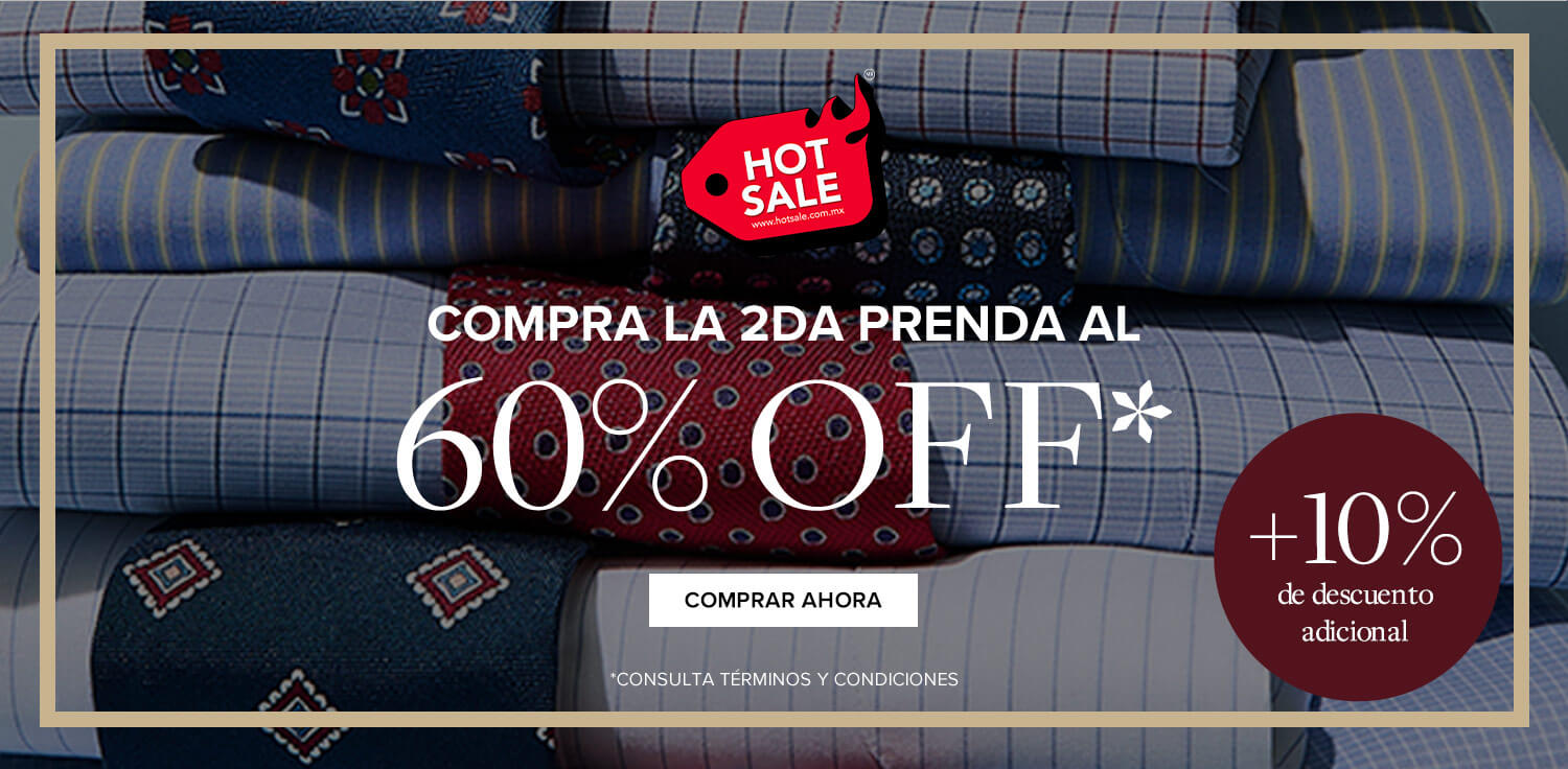 Compra la 2da prenda al 60% OFF 10% de descuento adicional Compra la 2da prenda al 60% OFF 10% de descuento adicional