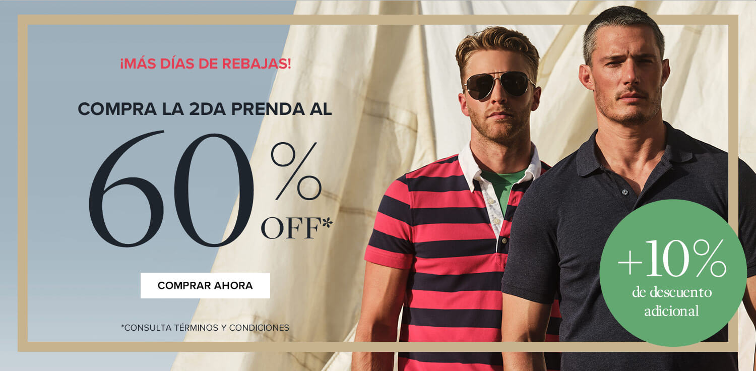 ¡Más Días de Rebajas! Compra la 2da prenda al 60% OFF Ropa