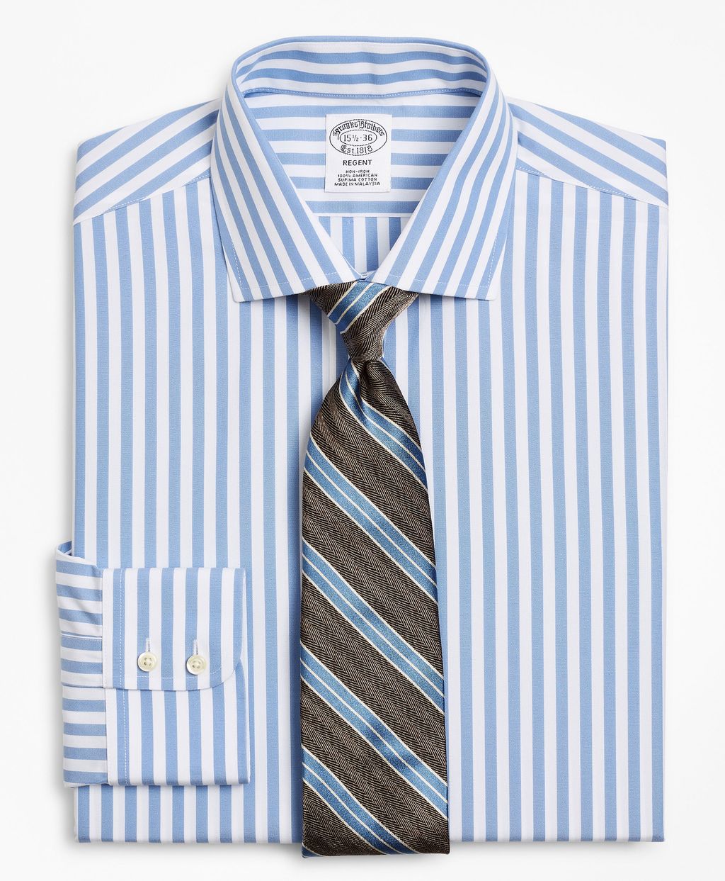 Camisa De Vestir Non Iron Algodon Supima Cuello Ingles Brooks Brothers Tienda En Linea