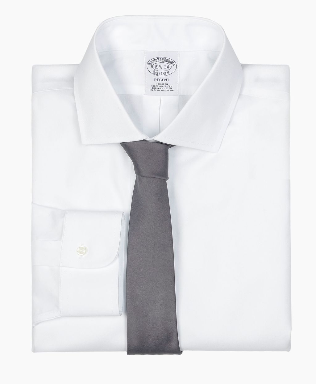 Camisa De Vestir Non Iron Algodon Supima Cuello Ingles Regent Fitted Brooks Brothers Tienda En Linea