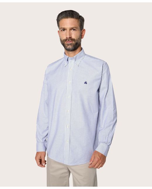Camisa Sport de Algodón Fit Slim Azul Brooks Brothers Tienda