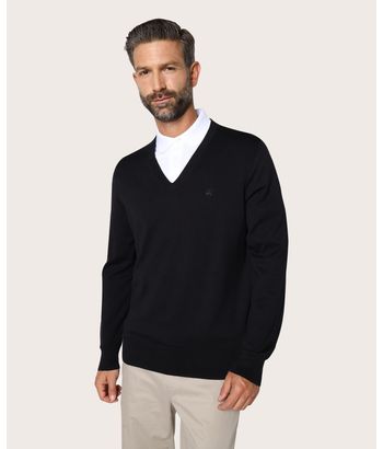 Sueter-Brooks-Brothers-100--Algodon-Cuello-V-Negro