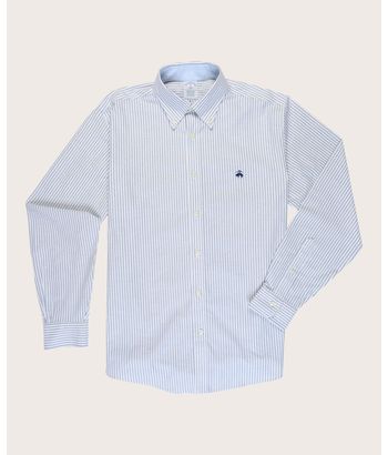 Camisa-Sport-Manga-Larga-Brooks-Brothers-Non-Iron-Oxford-95--Algodon--5--Spandex-Button-Down-Regent--Regular--Azul