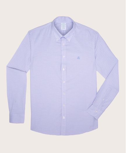 Camisa-Sport-Brooks-Brothers-Non-Iron-Oxford-95--Algodon-5--Spandex-Button-Down-Milano--Slim--Color-Morado