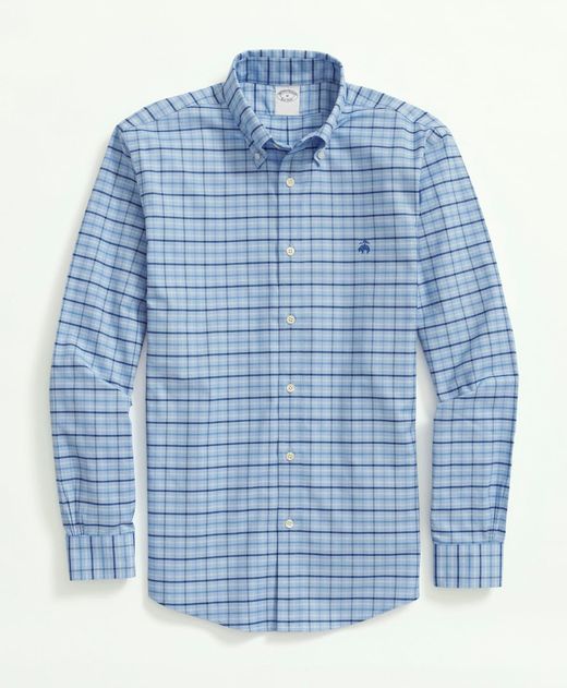Camisa-Sport-de-Algodon-a-Cuadros-Azul-