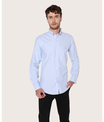 Camisa-Sport-de-Algodon-Fit-Regular-a-Rayas-Azul