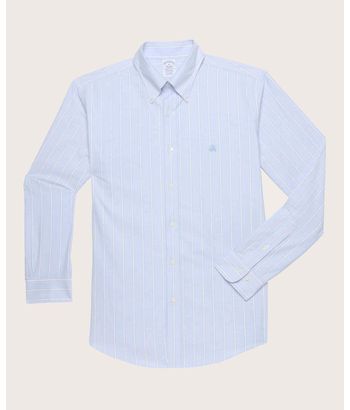 Camisa-Sport-de-Algodon-Fit-Regular-a-Rayas-Azul