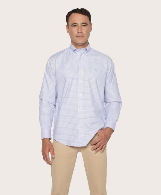 Camisa-Sport-Brooks-Brothers-Non-Iron-Oxford-95--Algodon-5--Spandex-Button-Down-Madison--Relaxed--Color-Morado