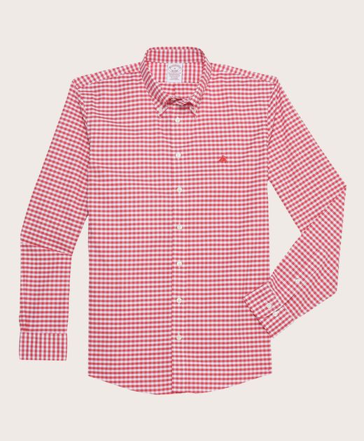Camisa-Sport-Brooks-Brothers-Non-Iron-Oxford-100--Algodon-Button-Down-Madison--Relaxed--Rojo
