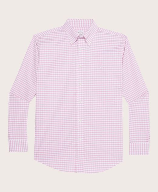 Camisa-Sport-Brooks-Brothers-Non-Iron-Oxford-95--Algodon-5--Spandex-Button-Down-Madison--Relaxed--Rosa