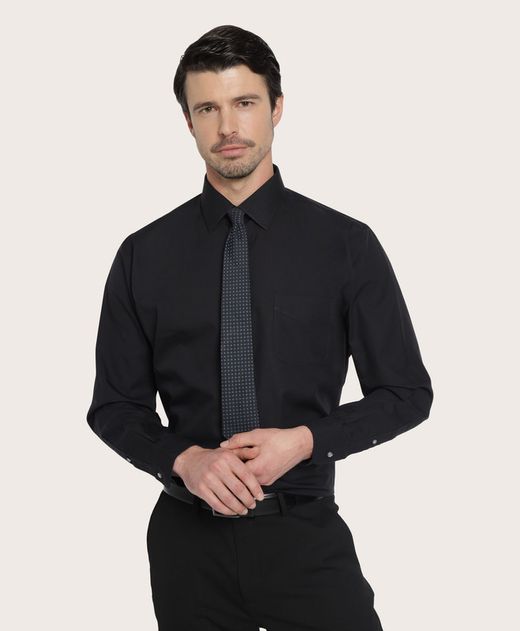 camisa-de-vestir-de-algodon-negra-100200095