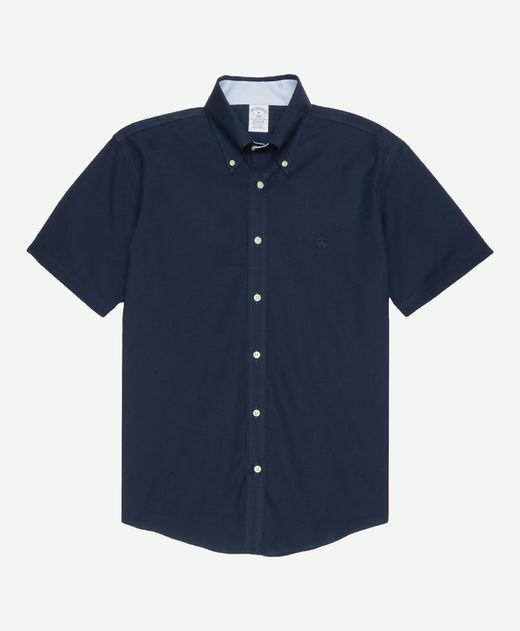 camisa-sport-manga-corta-de-algodon-fit-regular-azul-marino-100200131