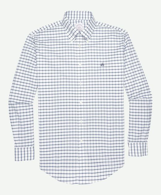 camisa-sport-de-algodon-tradicional-fit-a-cuadros-azul-marino-100210370