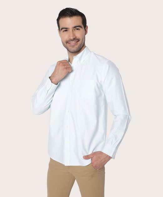 camisa-sport-friday-de-algodon-turquesa-100207811