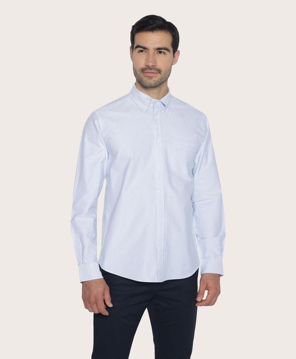 camisa-sport-friday-de-algodon-azul-100207812