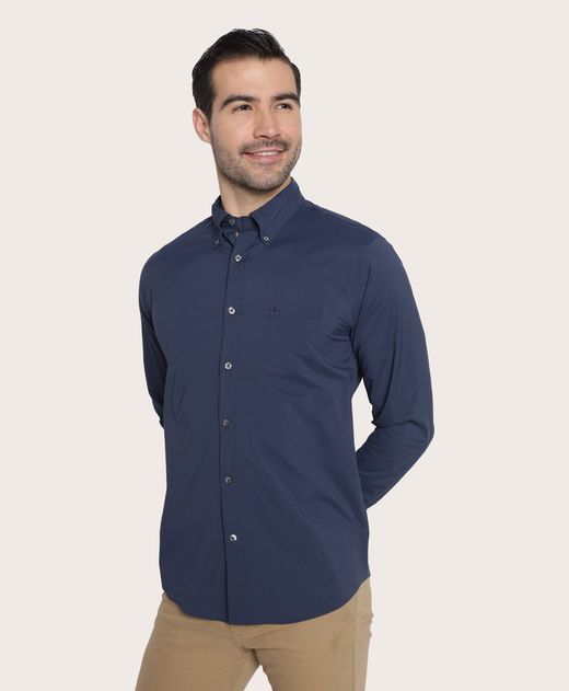 camisa-sport-golf-de-nylon-azul-marino-100207961