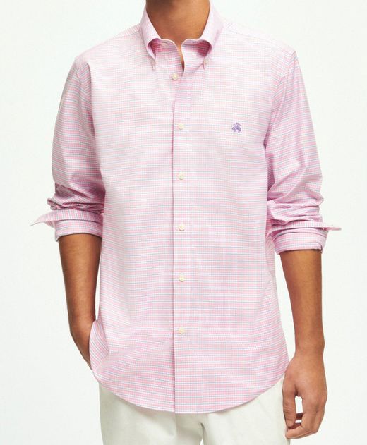 camisa-sport-de-algodon-rosa-fit-regular-100207931