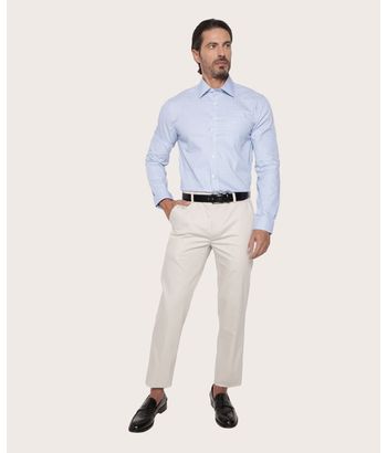 Pantalon cafe hombre combina camisa on sale