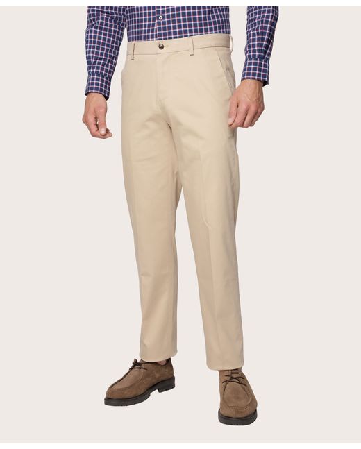 Pantalon Casual Algodón Beige Fit Clark Brooks Brothers Tienda