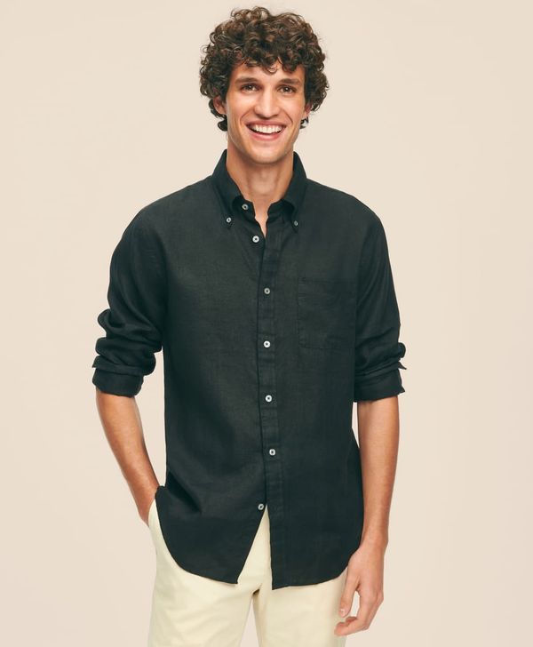 camisa-casual-de-lino-color-negro-brooks-brothers-100208068