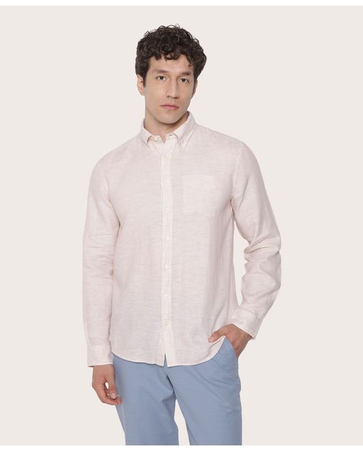 Camisa casual de Lino color Beige| Brooks Brothers Tienda en Línea